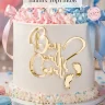 Топпер для торта Boy or Girl акриловый золотой